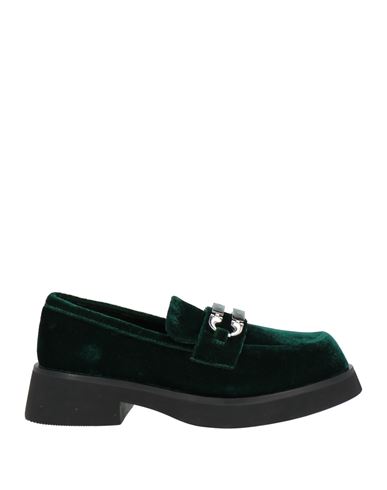 Tosca Blu Woman Loafers Dark Green Size 8 Textile Fibers In Green