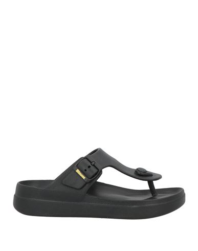 Blauer . Woman Thong Sandal Black Size 9 Rubber In Black