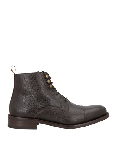 Hackett Man Ankle Boots Dark Brown Size 7 Leather In Brown