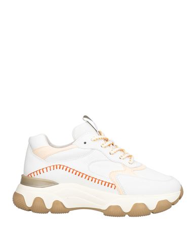 Hogan Woman Sneakers White Size 8 Leather In White