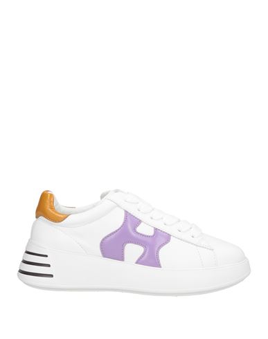Hogan Woman Sneakers White Size 5.5 Leather In Multi