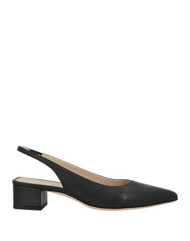 Theory Woman Pumps Black Size 7.5 Leather In Black