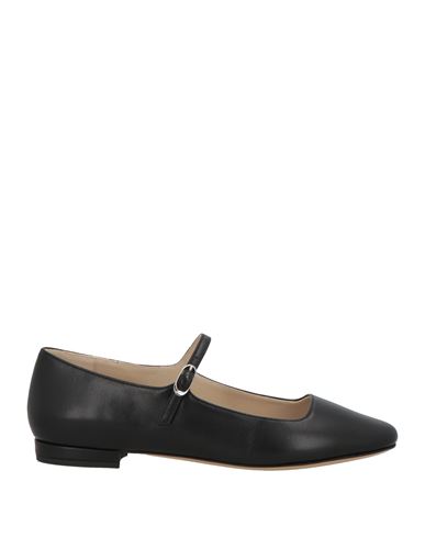 Theory Woman Ballet Flats Black Size 8 Leather In Multi