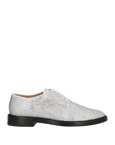 Maison Margiela Lace-up Shoes With Embellished Design And Textured Finish In Animal Print
