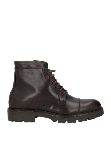 Alessandro Gilles Man Ankle Boots Dark Brown Size 7 Leather In Black