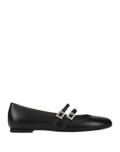 Roberto Festa Woman Ballet Flats Black Size 7 Leather In Black