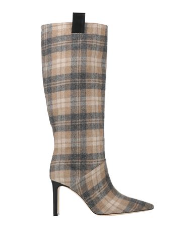Fabiana Filippi Woman Boot Beige Size 7 Textile Fibers In Multi