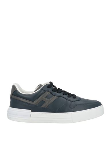Hogan H86run Man Sneakers Navy Size 11 Leather In Blue