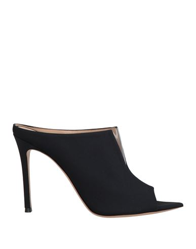Gianvito Rossi Woman Sandals Black Size 5.5 Textile Fibers, Synthetisches Material In Black