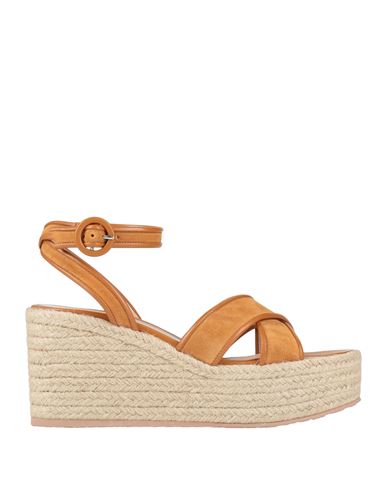 Gianvito Rossi Woman Espadrilles Tan Size 6 Leather In Brown