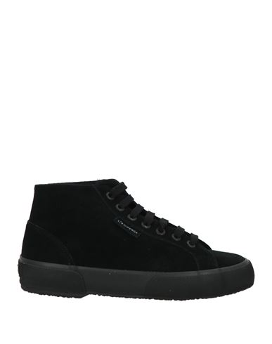 Superga Woman Sneakers Black Size 7.5 Leather In Black