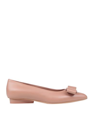 Ferragamo Woman Ballet Flats Antique Rose Size 7.5 Lambskin In Pink