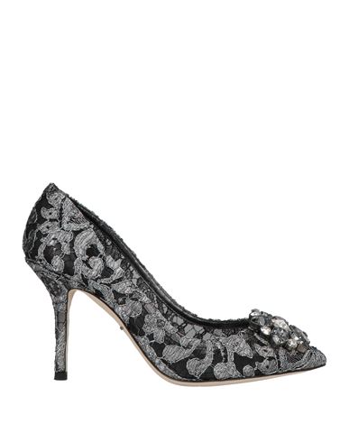 Dolce & Gabbana Bellucci 90 Taormina Lace Pumps With Crystal Detail In Gray