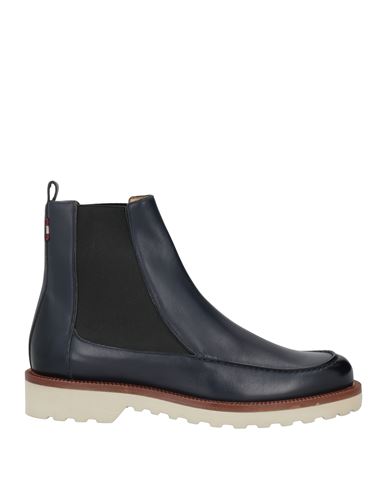 Bally Man Ankle Boots Midnight Blue Size 9 Calfskin In Blue