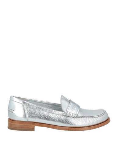 Ferragamo Woman Loafers Silver Size 8 Calfskin In Silver