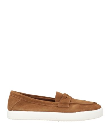 Zampiere Man Loafers Camel Size 9 Leather In Brown