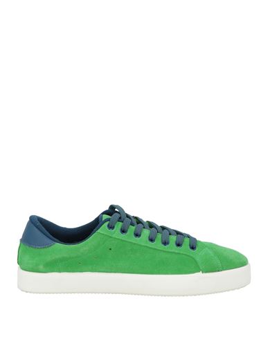 Zampiere Man Sneakers Green Size 10 Leather In Green