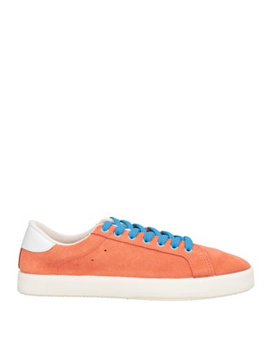 Zampiere Man Sneakers Orange Size 10 Leather In Orange