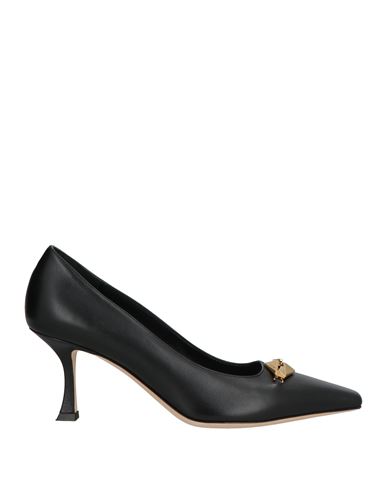 Jimmy Choo Woman Pumps Black Size 8 Calfskin In Black