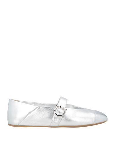 Ferragamo Ballerina Woman Ballet Flats Silver Size 6 Lambskin In Silver