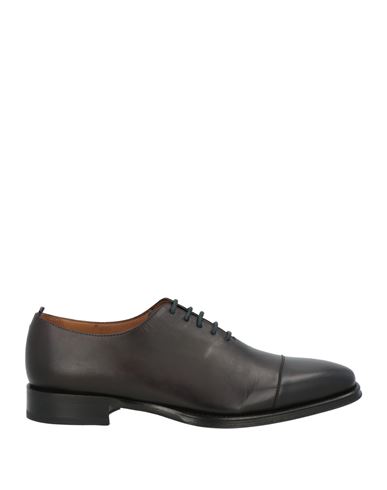 Zampiere Man Lace-up Shoes Dark Brown Size 8.5 Leather In Brown