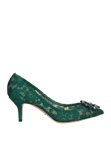 Dolce & Gabbana Rainbow Lace Décolleté With Broche In Multi
