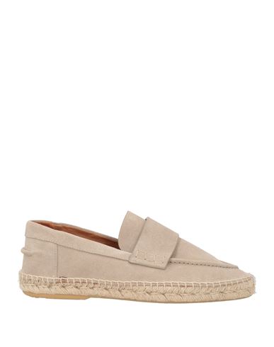 Zampiere Man Espadrilles Beige Size 7 Leather In Nude