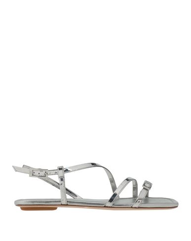 Stuart Weitzman Woman Sandals Silver Size 7.5 Synthetisches Material In Silver