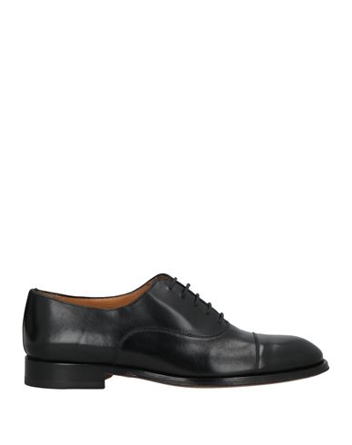 Zampiere Man Lace-up Shoes Black Size 9 Leather In Black