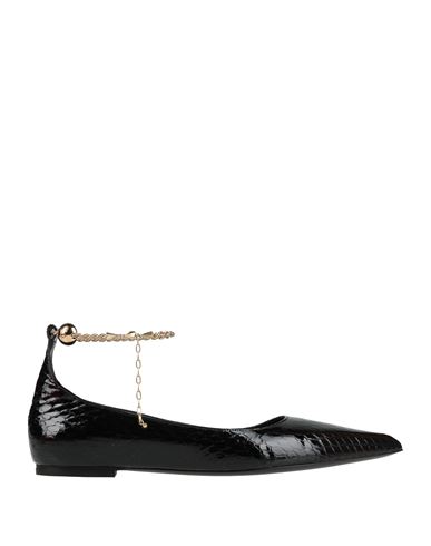 Ferragamo Woman Ballet Flats Black Size 6.5 Lambskin In Black