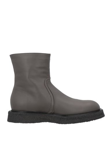 Pomme D'or Woman Ankle Boots Grey Size 8 Leather In Gray