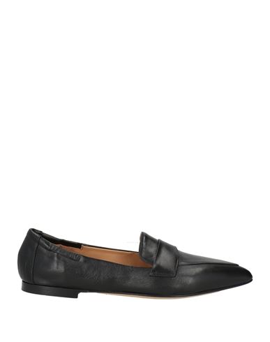 Pomme D'or Woman Loafers Black Size 7 Leather In Black