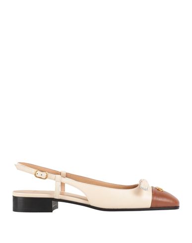 Valentino Garavani Woman Ballet Flats Cream Size 7 Leather In Neutral