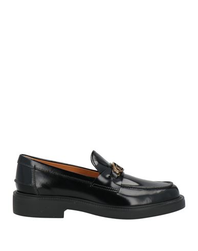 Tod's Woman Loafers Black Size 6 Leather In Black