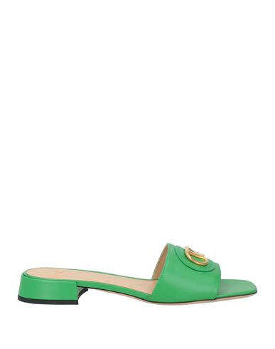 Valentino Garavani Woman Sandals Light Green Size 8 Leather In Green