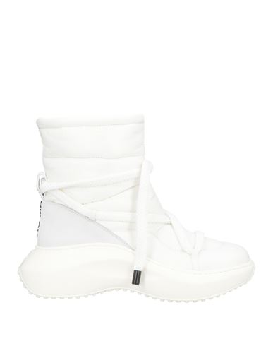 Vic Matie Vic Matiē Woman Ankle Boots White Size 8 Textile Fibers, Leather In White