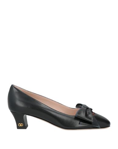 Valentino Leather Pumps Featuring Bow Detail In Black