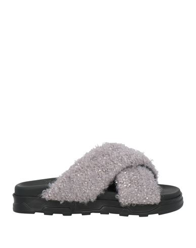 Fabiana Filippi Woman Sandals Grey Size 7 Merino Wool, Polyamide, Polyester In Gray