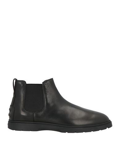 Tod's Tronchetto Slip-on Leather Boots In Black