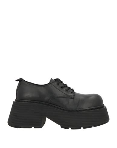 Vic Matie Vic Matiē Woman Lace-up Shoes Black Size 10 Leather In Black