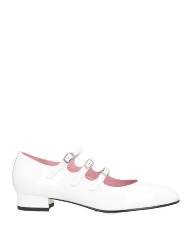 Carel Paris Woman Ballet Flats White Size 8 Leather In White
