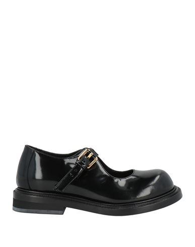 Moschino Couture Woman Ballet Flats Black Size 10 Leather In Black