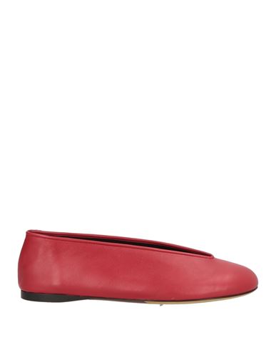 Moschino Couture Woman Ballet Flats Red Size 7 Leather In Red