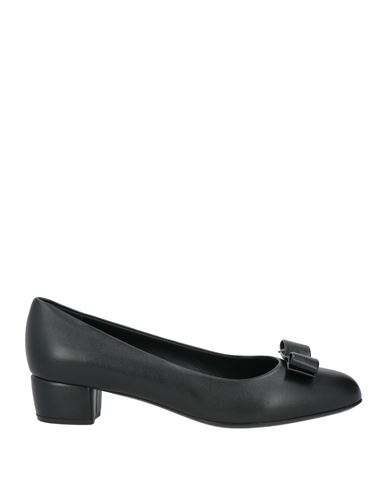 Ferragamo Woman Pumps Black Size 7.5 Calfskin In Black