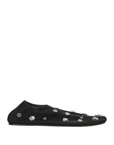 Christopher Esber Woman Ballet Flats Black Size 6 Leather, Textile Fibers In Black