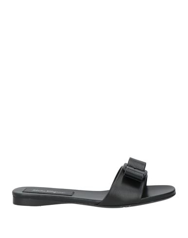 Ferragamo Woman Sandals Black Size 6 Calfskin In Black
