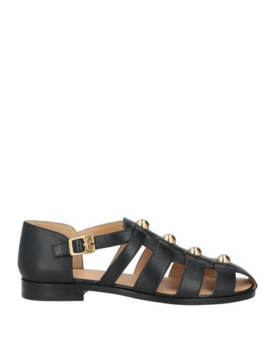 Valentino Studshield Fisherman Sandals In Calf Leather In Black