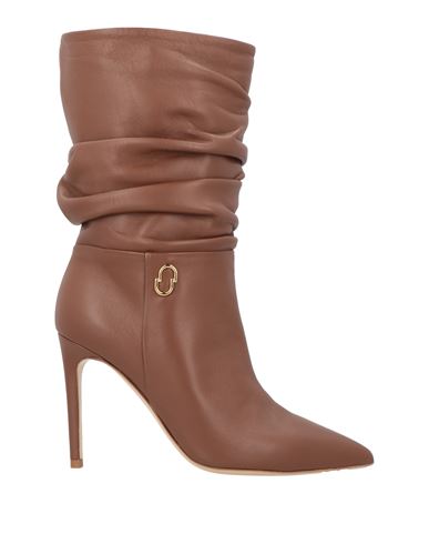 Ninalilou Woman Ankle Boots Brown Size 6 Leather In Brown