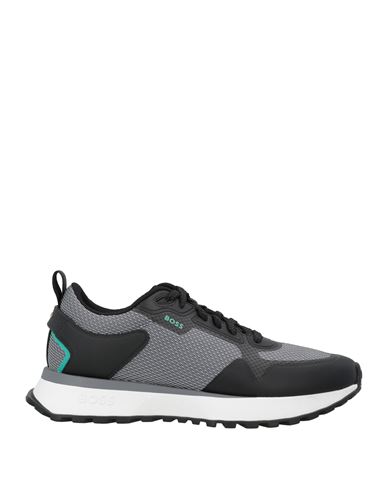 Hugo Boss Boss Man Sneakers Black Size 7 Textile Fibers, Synthetisches Material In Gray