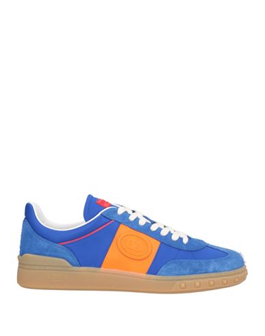 Valentino Garavani Man Sneakers Blue Size 9 Leather, Textile Fibers